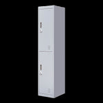 2-Door Vertical Locker for Office Gym Shed School Home Storage V63-832431