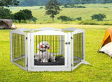 PaWz 6 Panels Pet Dog Playpen Puppy White PT1173-WH