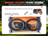 Dog Bike Trailer, Supports up to 30 kg, Pet Cart Bicycle Carrier, Easy Folding Frame with Quick V952-TCSCWZXCTC16LVAJAV0