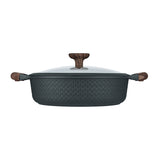 Resto Ran Black Shallowpot D28 DS-RE93906