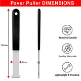 2 set Heavy Duty Paver Puller Tool - Dual Joint Scraper with Micro Teeth & Non-Slip Grip for Brick V1192-AZ-W-5237