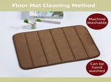 Dark Brown Ultra-Absorbent Non-Slip Thickened Bath Mat - Luxurious Durable Soft Floor V888-ELOSUNG39988