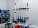 Purple Expandable Mop Pole Durable Stainless Steel Plastic Rotating Handle V1370-AZ4-20686
