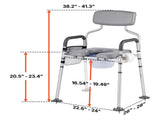 Bedside Commode Chair, 227 kg Capacity, 4-in-1 Portable Toilet and Raised Toilet with Padded V952-WLKBSLRZD500Y4MTK001V0