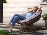 Gardeon Outdoor Chairs Outdoor Furniture Papasan Chair Wicker Patio Garden Brown ODF-PAPASAN-CH-BR
