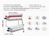 10-Branch Heat Manifold, 1/2" PEX Tubing Manifold, Stainless Steel PEX Manifold for Hydronic V952-DRFSQBXG10HL1S697V0