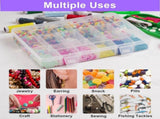 18-Compartment Snack Box, 2 Pieces Snack Plates with Lids for Candy, Nuts, Snacks, Adjustable V1237-ZY-203-0248