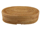 Rattan Woven Basket Portable Handheld Oval Wicker Fruit Flowers Basket for Home Outdoor Picnic V1294-YM0901-210329DY05-2