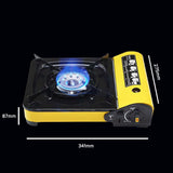 Portable Butane Stove Gas Burner Yellow with Korean BBQ Stone Grill Plate Round GASBURNERYELLOWWITHSTONEROUND