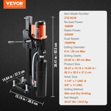 Diamond Core Drilling Machine, 8in Wet&Dry Concrete Core Drill Rig with Stand, 750RPM Speed & 1-1/4" V952-LSJGSZKJY8425ZBUGV3