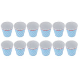12PCS Light Blue Dot Pattern Imitation Ceramic Water Cup Drinking Mug for Restaurant School Gift V1294-YM0901-3118210153011
