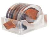6Pcs Drinks Rack Set Heat Insulation Pine Wood Resin Cup Pad Tabletop Protection V1294-YM0901-3118210191811