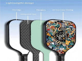 Pickleball Paddle Set with 4 Fiberglass Paddles, 8 Outdoor Balls and 2 Carry Bags - Honeycomb Core, V888-ELOSUNG18557