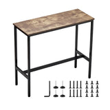 VEVOR Table, Sturdy Metal Frame High Top Pub Table, Narrow Long Kitchen Dining, Cocktail Counter V952-JXBTZJXBTZW3T867K001V0