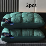 Five-Star Hotel Pillows Ultra-Fine Fiber Pillows Plush Pillows Pink Pillows - White - Size L V1347-115-50487-WHT-L