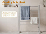 Devanti Electric Heated Towel Rail Rack 6 Bars with Timer Clothes Dry Warmer TW-C-F-ALUM-TM