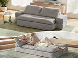 Artiss Convertible Folding Sofa Bed 30D High-Density Foam Boneless Couch with Corduroy Sleeper Couch SBED-E-FLD04-2S-GY