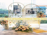 3-Piece Metal Wedding Arch Stand Set for Ceremony Backdrop, Balloon Decoration, and Party Stage V1107-CS-HLJSGM