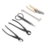 5Pcs Bonsai Tool Set Kit Carbon Steel Bonsai Scissors Rake Branch Cutter Pruning Shears Pliers V1294-YM0512-3111220300311