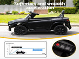 Kids Ride On Car 12V Licensed Ford Electric Toy with Remote Control Horn Music 97x61cm Black RCAR-MSTG-LS-BK