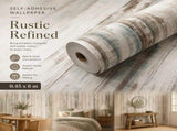 Self Adhesive Wood Wallpaper 0.45x6M, Brown Yellow Wood Texture, Warm Indoor Decor V1221-XM-LB1756-GM62