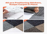 Carpet Tiles Reusable 508 x 508 mm, 24 PCS Modular Carpet Square Rug, Commercial Floor Soft Padded V952-KCXFKDT2424IJUMHI001V0