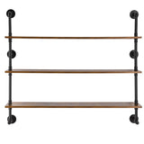 VEVOR Industrial Pipe Shelf 3 Tier 48x9.84in Wall-Mount for Kitchen Bedroom V952-JSGZWJYGHMBHJ0DEQV0