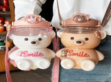 2pcs Kawaii Bear Straw, Kawaii Waters Cute Water , Leak-Proof Kawaii Bear Water V1370-AZ4-06080