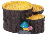 Resin Mini Stump Shape Hiding Hole Wooden Cave Artificial Aquarium Plants Ornaments for Shelter V1294-YM0715-3115210274111