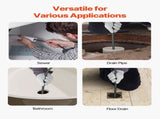 Drain Cleaner Machine 75FT x 1/2Inch, Auto Feed Sewer Snake Auger with 4 Cutter & Air-activated Foot V952-ZDJJKLSGDSTJZ6H35V3