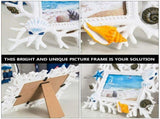 Coral Shell Style Photo Frame Resin Decorative Memory Preservation 1Pack V1370-AZ4-14886