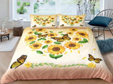 Airy Loft butterfly floral 3Piece Comforter Bundle Relaxed V745-MAB010977AJ3