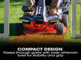 BAUMR-AG 24" Ride On Lawn Mower, Lithium Electric Start System, 6HP 224cc, 5 Cut Heights, Catcher V219-MOWRIDBMP24A