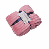 Harper Supremely Soft Fleece Extra Large Throw / Single Sized Blanket 200 x 150 cm Pink V442-YTL-THROW-3177HARPER-PINK-RE