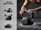 Everfit 20kg Cast Iron Kettlebell Powder Coating Flat Bottom Home Gym FIT-K-KB-IRON-20KG