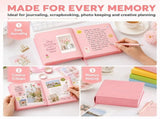 Thickened Color Brick Notebook - A5 720 Hardcover Journal, PU Leather Thick Paper Design for School, V1366-AZ2-W-11661