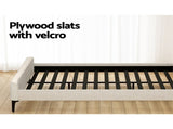 Artiss BedStory King Bed Frame with Mattress Set Platform Base Pocket Coil Linen Upholstered BFRAME-SET-AMMY-XF-34-K