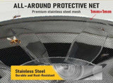 12V Caravan Roof Vent with LED Light & Reversible Airflow Waterproof Rain-Proof Hatch Exhaust V1181-AT012