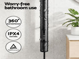 Devanti Heated Towel Rail with Timer Vertical Electric Heater Warmer Rack Black TW-C-109W-1T-BK