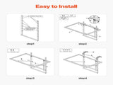 Balcony Hanging Table, 610 x 410 mm Metal Folding Balcony Railing Table, Outdoor Balcony Bar Table V952-FXGZJS19INCHGLWKXV0