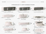 Luggage Garment Sorting Pouches, 9 Pcs Travel Storage Kit Including Hanging Wash Bag & Makeup Bag, V1221-XM-LB2571-GM101