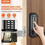 Mechanical Keyless Entry Door Lock, 14 Digit Keypad, Water-proof Zinc Alloy, Double-sided Embedded V952-JXMMSQRSSZMMUEQJ6V0