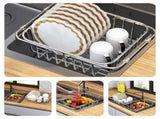 Back to School Kitchen Utensils Drying Out Rack Dish Holder for Sink Stainless Steel Drainage 1Pack V1366-AZ2-W-20492