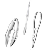 Set of 3 Plated Crab Leg Crackers Made from High-Grade Stainless Steel for Seafood Enthusiasts V1369-AZ3-W-21652