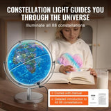 Illuminated World Globe with Stand, 228.6 mm, Educational Earth Globe with Stable Heavy Metal Base V952-DQYJJLFGXZ9YG1I1PV9