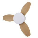 25 Inch Ceiling Fan with Light and Remote Flush Mount Quiet DC Motor 6 Speeds Dimmable 3000-6500K V1294-YM0901-3119250021111