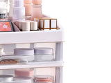 3 Tiered Drawer Cosmetic Storage Box Transparent Plastic Makeup Organizer Spacious Storage V1294-YM0901-3117240071011