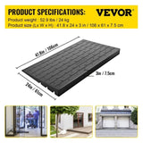 Rubber Ramp, 7.62 cm Rise Ramp Doorway, 3 Channels Cord Cover Rubber Solid V952-WFSLYP24X42X3I8PSV0