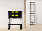 Traderight Multipurpose Aluminium Ladder Telescopic 3.2M Black HW0076-3.2M-BK