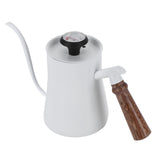 650ml Hanging Ear Hand Coffee Pot Stainless Steel Drip Type Coffeeware Tool with ThermometerWhite V1294-YM0901-3118210062312